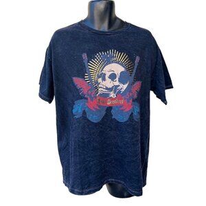 FUEL Cheap Thrills Couture Short Sleeve Cotton embroidered SKULL T-Shirt L NWOT